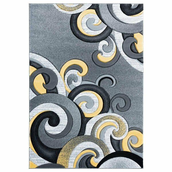 United Weavers Of America 7 ft. 10 in. x 10 ft. 6 in. Bristol Rhiannon Yellow Rectangle Area Rug 2050 11312 912